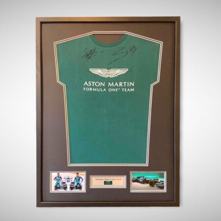 Aston Martin 2021 Shirt Signed by Sebastian Vettel & Lance Stroll