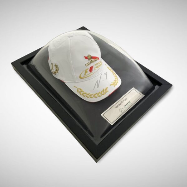 Framed Valtteri Bottas Signed GH Mumm Official Sponsor Cap