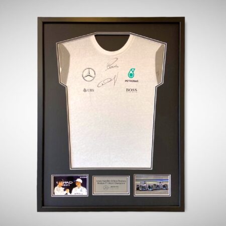 Mercedes AMG F1 Team Signed Shirt – Lewis Hamilton & Nico Rosberg 