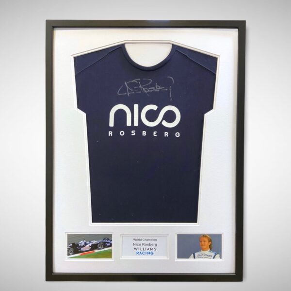 Williams Nico Rosberg Framed and Signed Shirt 