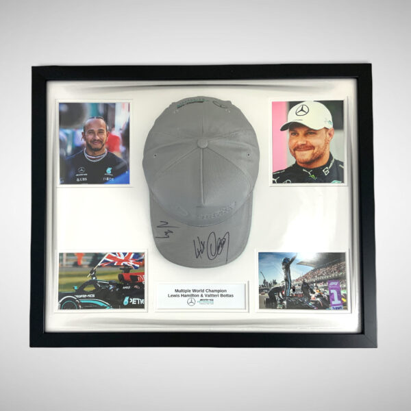 Lewis Hamilton & Valtteri Bottas Signed Mercedes Silver Arrows Cap