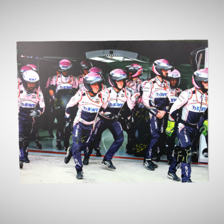 Photograph Signed by Sergio Perez, Nico Hülkenberg, Lance Stroll & Esteban Ocon