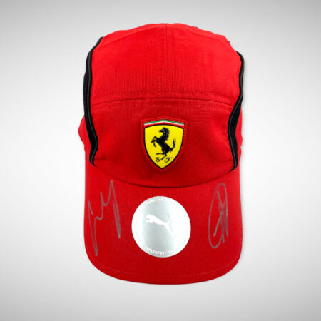 Scuderia Ferrari Cap Signed by Carlos Sainz & Antonio Giovinazzi