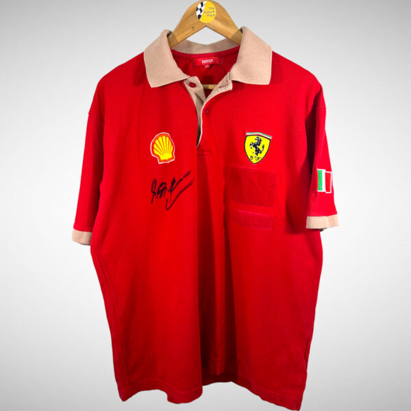 Ferrari Team Wear Polo Shirt Signed by Michael Schumacher