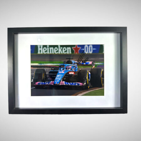 Fernando Alonso signed Alpine 2022 photograph