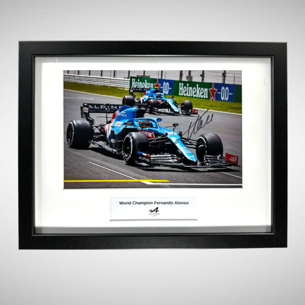 Fernando Alonso signed Alpine Photograph