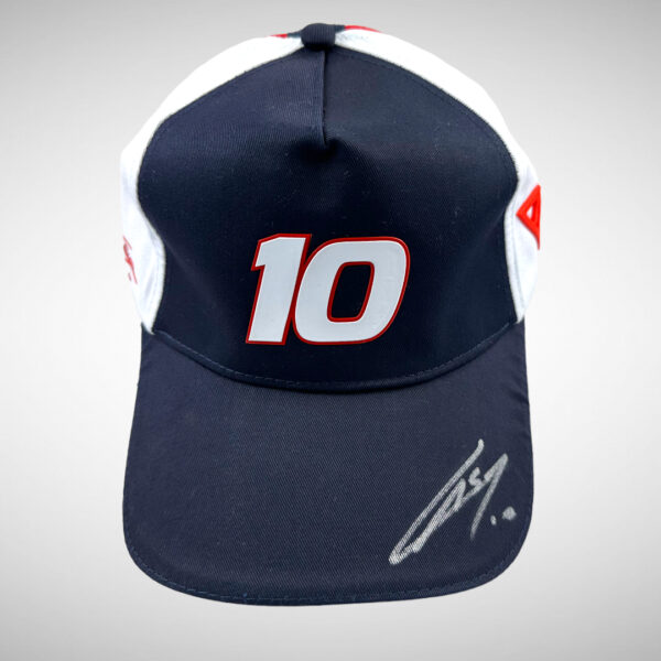 Signed Pierre Gasly Red White and Blue Cap