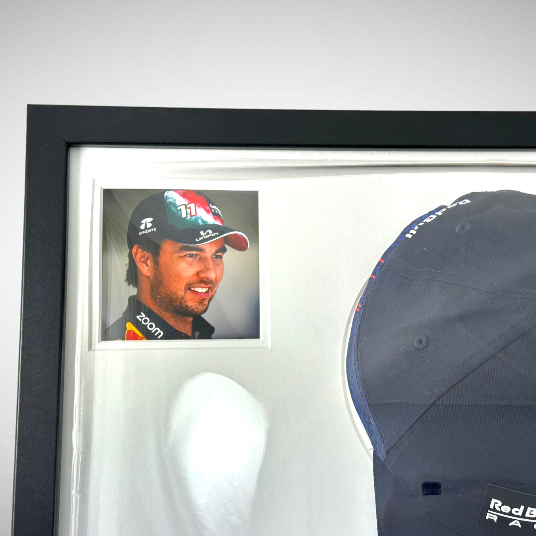 Signed Max Verstappen Cap Framed Red Bull Display - Formula 1