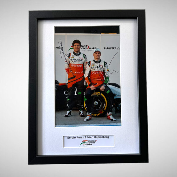 Sahara Force India Photograph Signed by Sergio Perez & Nico Hulkenberg