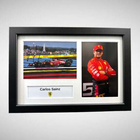 Carlos Sainz Signed Ferrari Photograph