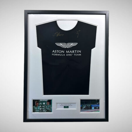 Aston Martin Shirt Signed by Fernando Alonso & Lance Stroll