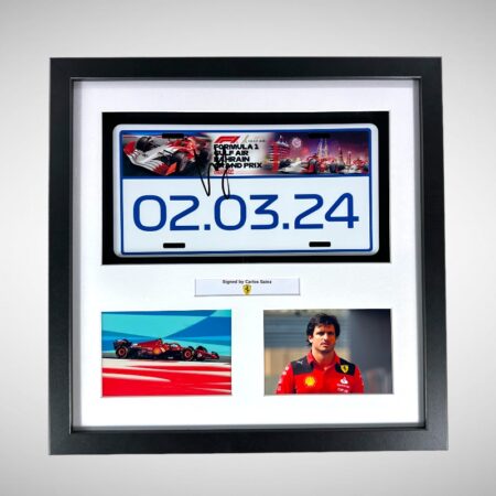 Bahrain 2024 Licence Plate Signed by Carlos Sainz