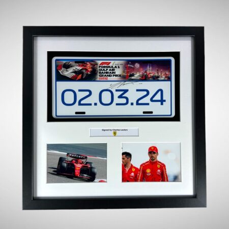 Bahrain 2024 Licence Plate Signed by Charles Leclerc