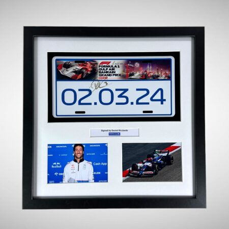 Bahrain 2024 Licence Plate Signed by Daniel Ricciardo