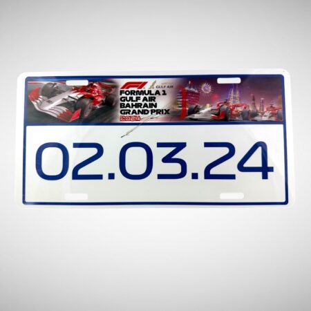 Bahrain 2024 Licence Plate Signed by Nico Hulkenberg