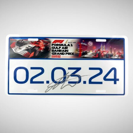 Bahrain 2024 Licence Plate Signed by Alex Albon