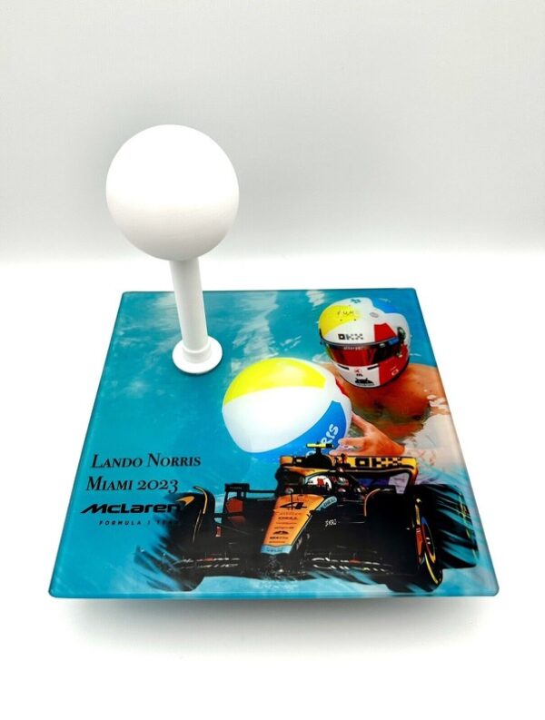 Lando Norris Miami Beachball 2023 1:2 Helmet Glass Display Stand
