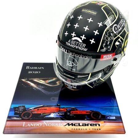 Lando Norris Quadrant Bahrain 2020 Half Helmet 1:2 SIGNED