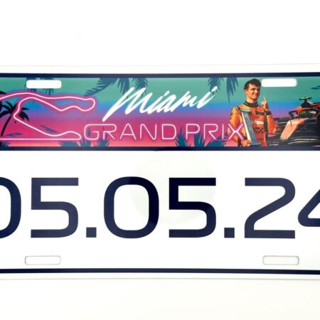 Miami 2024 Aluminium Licence Number Plate Lando Norris