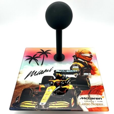 Lando Norris 2022 Miami Basketball 1:2 Mini Helmet Glass Display