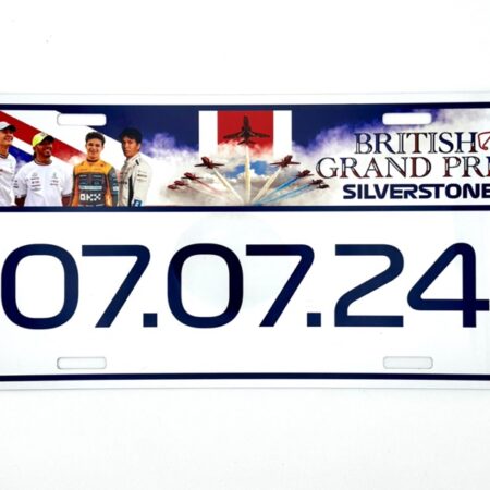 Silverstone British GP 2024 Aluminium Licence Number Plate