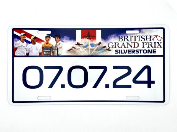 Silverstone British GP 2024 Aluminium Licence Number Plate