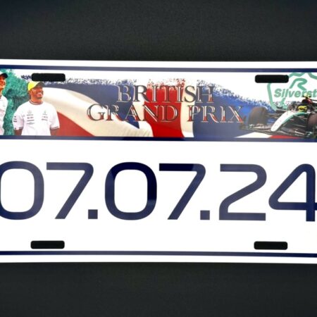 Silverstone British GP 2024 Aluminium Licence Number Plate