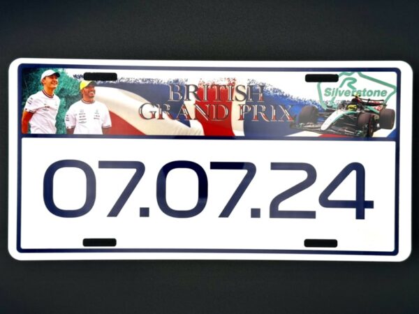 Silverstone British GP 2024 Aluminium Licence Number Plate