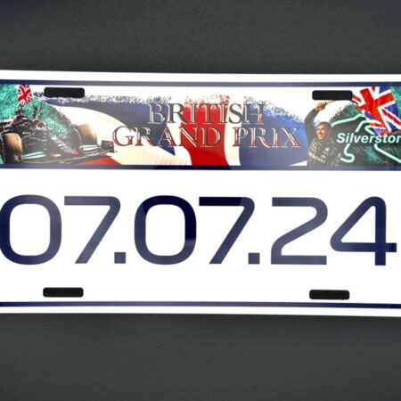 Silverstone British GP 2024 Aluminium Licence Number Plate