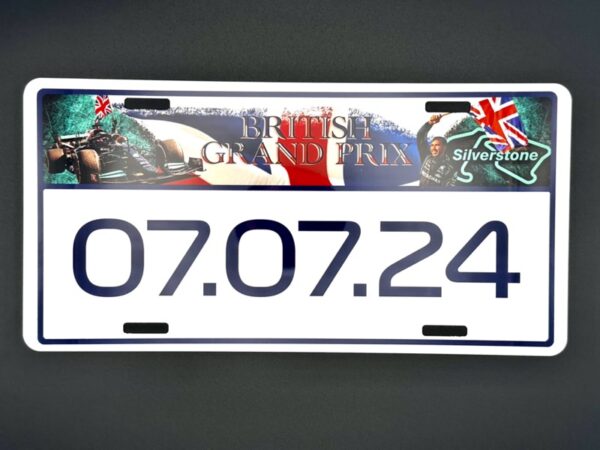 Silverstone British GP 2024 Aluminium Licence Number Plate