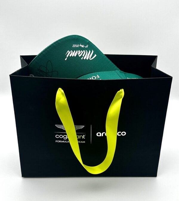 Lance Stroll & Sebastian Vettel Signed Aston Martin Miami 2022 Cap