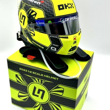 Lando Norris 2023 1:2 Mini Helmet Fully Upgraded with HANS Device 1167