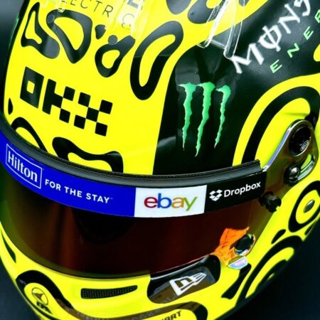 Lando Norris 2024 Miami 1st win 1:2 Mini Helmet Visor Strip