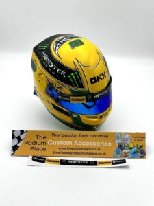 Oscar Piastri 2024 Monaco Senna 2024 1:2 Mini Helmet Visor Strip