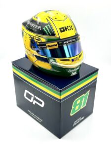 Oscar Piastri 2024 Monaco Senna Tribute 1:2 Mini Helmet With Upgrades