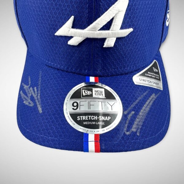 Esteban Ocon & Otmar Szafnauer Signed Alpine Cap - Image 2
