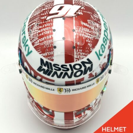 Charles Leclerc Ferrari 2021 Abu Dhabi 1:2 BELL Helmet Upgrade Bundle