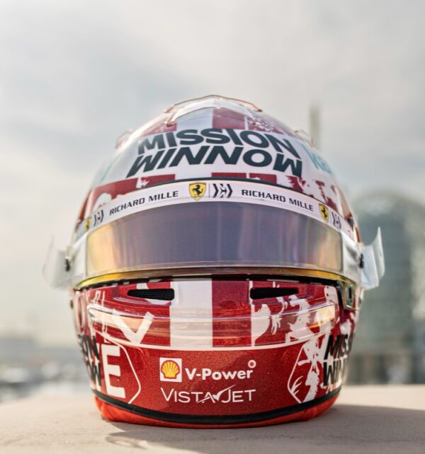 Charles Leclerc Abu Dhabi / Season 2021 1:2 Mini Helmet Decal Upgrade Bundle - Image 8