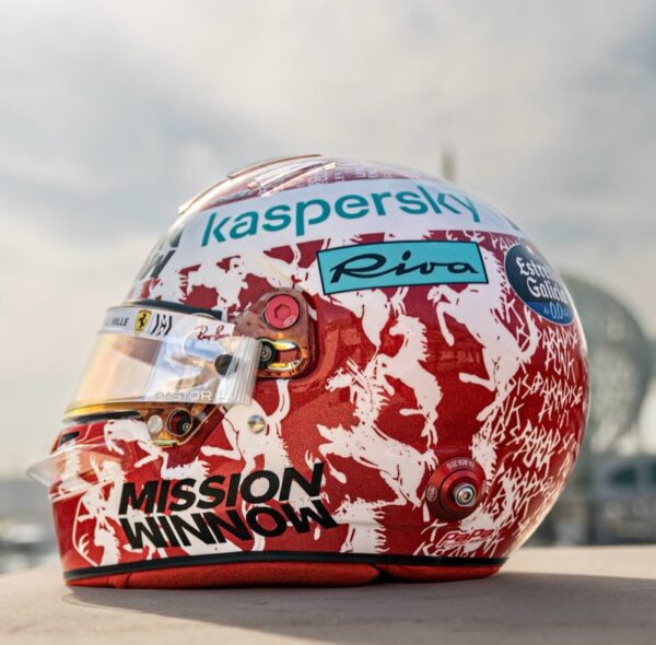 Charles Leclerc Abu Dhabi / Season 2021 1:2 Mini Helmet Decal Upgrade Bundle - Image 10