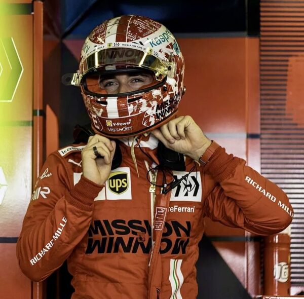 Charles Leclerc Abu Dhabi / Season 2021 1:2 Mini Helmet Decal Upgrade Bundle - Image 12