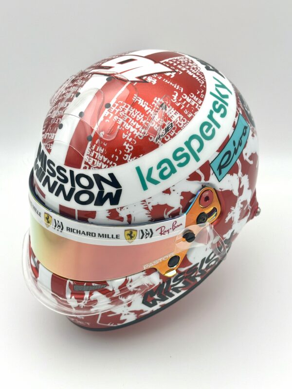 Charles Leclerc Ferrari 2021 Abu Dhabi 1:2 BELL Helmet Upgrade Bundle - Image 3