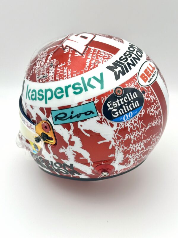 Charles Leclerc Ferrari 2021 Abu Dhabi 1:2 BELL Helmet Upgrade Bundle - Image 5