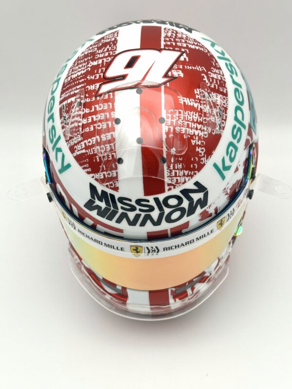 Charles Leclerc Ferrari 2021 Abu Dhabi 1:2 BELL Helmet Upgrade Bundle - Image 8