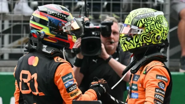 2025 Lando Norris & Oscar Piastri China Japan Canada & Bahrain 1:2 Mini Helmet Visor Strip - Image 3