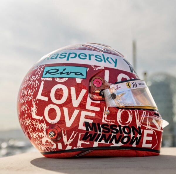 Charles Leclerc 2021 Abu Dhabi 1:2 Ltd Edition Helmet Fully Upgraded - Image 8