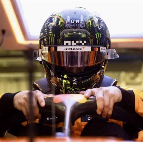 Lando Norris 2025 1:2 Bahrain Testing Helmet Fully Upgraded - Image 10