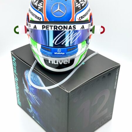 Kimi Antonelli Signed 2025 Season 1:2 Mini Helmet + Full Upgrade