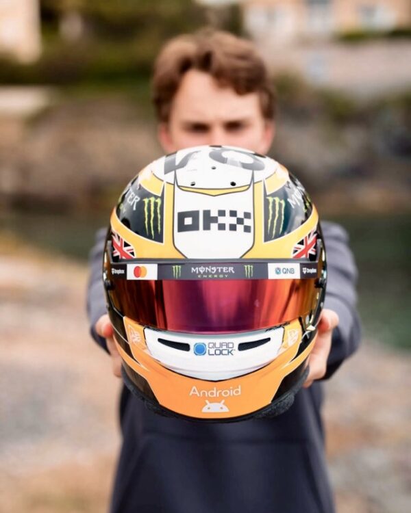 Oscar Piastri 2025 Monaco 1:2 BELL Helmet F1 McLaren Upgrade Bundle Accessories - Image 8
